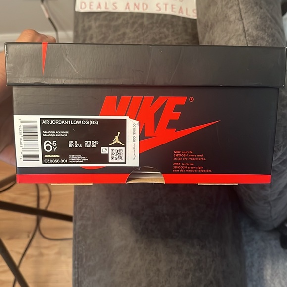 Nike Air Jordan 1 Starfish Low OG Shattered Backboard size 6.5Y(GS) New - Picture 6 of 7